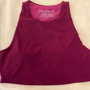 Outdoor Voices Burgundy Workout Top